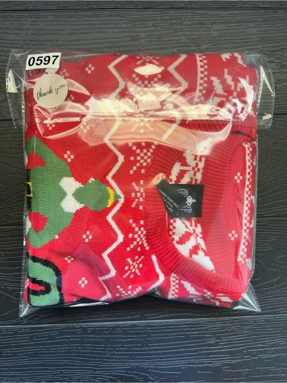 NWT Elf The Movie Ugly Christmas Sweater Red Fair Isle Buddy XL Holiday Buddy